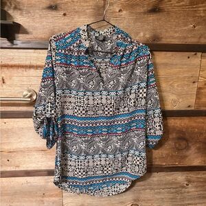 Rue21 Multicolor Patterned Blouse